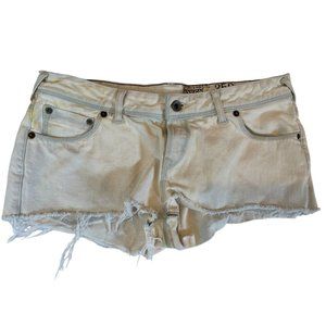 Jack Wills Womens Cut-Off Jeans Shorts Raw Hem 100% Cotton Outdoor White SZ W28